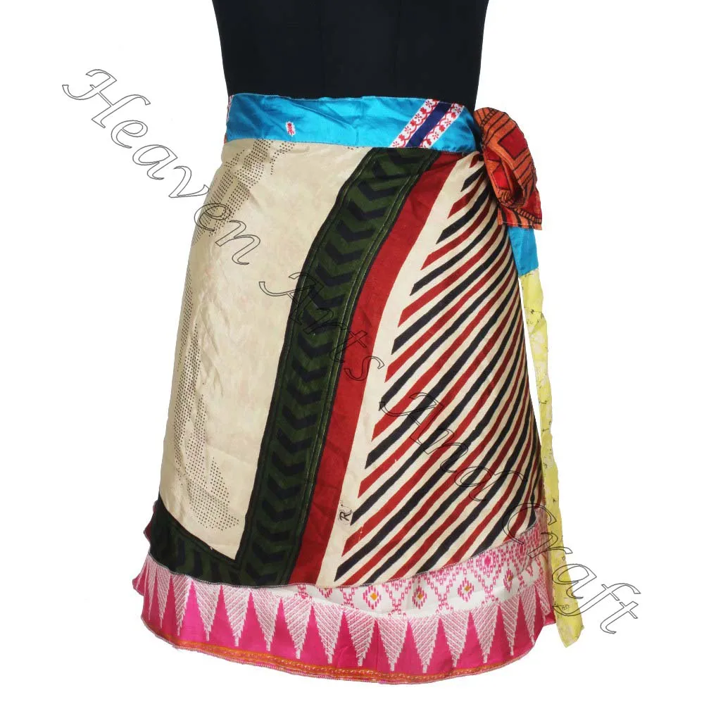 2023 High Fashion Elegant Mini Skirts Beach Wear Mini Skirt SWS357 Gypsy Hippie Boho Indian Retro Paisley Silk Casual Wrap Short