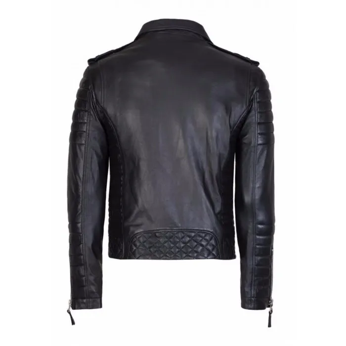 Motorcycle leather jacket biker style