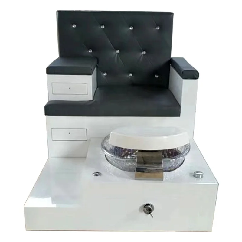 Great Factory Direct Sale Beauty Salon Black Foot Spa Pedicure Massage Pedicure Bench Station GPB-01