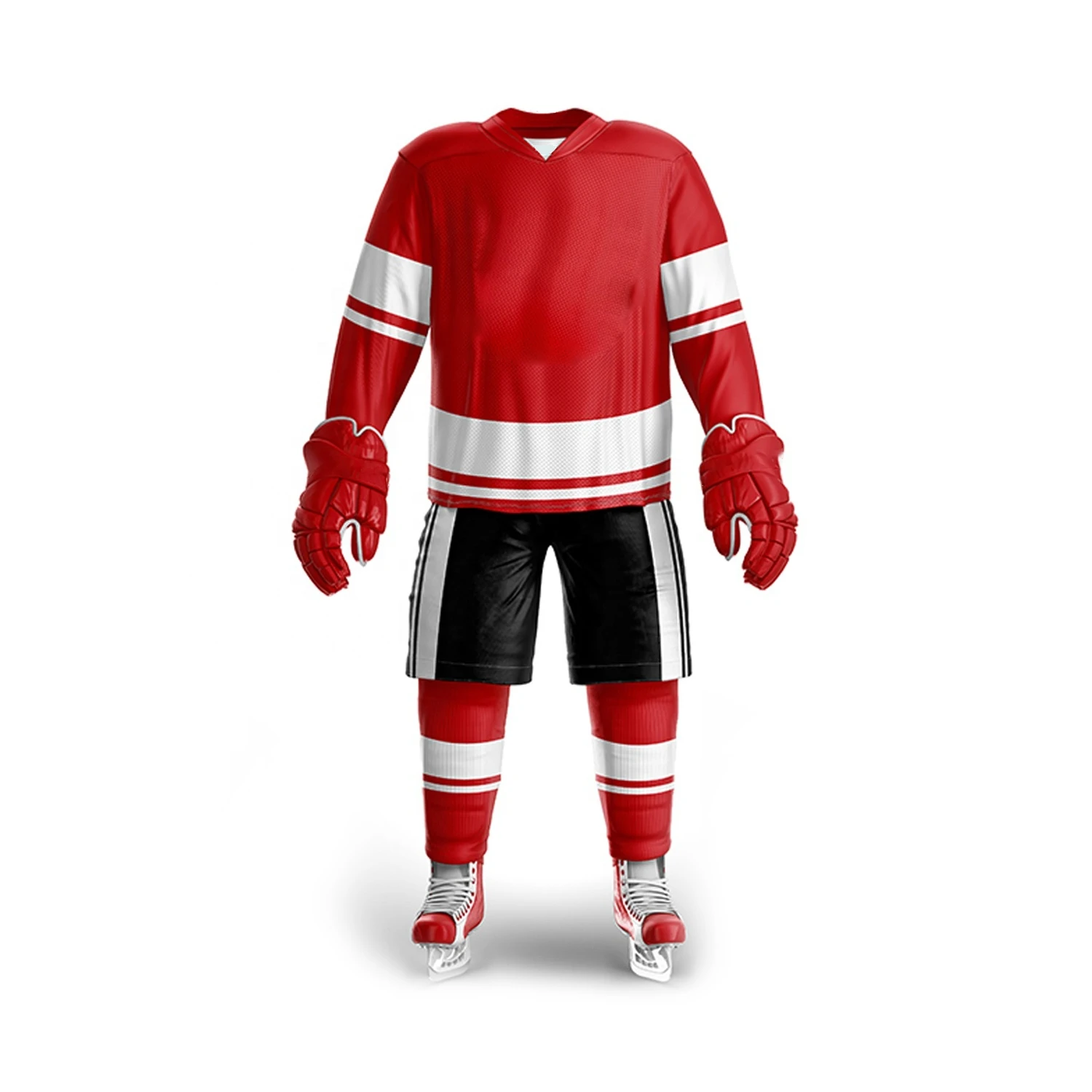 New 2022 Top Striped Style Sublimation Ice Hockey Uniforms For Adults With Team Numbers & Logo Printing Ice Hockey Jerseys