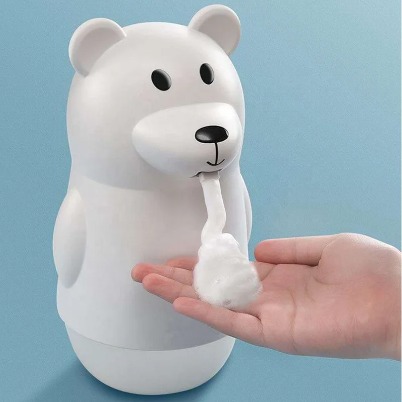 Cute Bear 400ml Desktop Hand Sanitizer Infrared Sensor Touchless Automatic Soap Dispenser