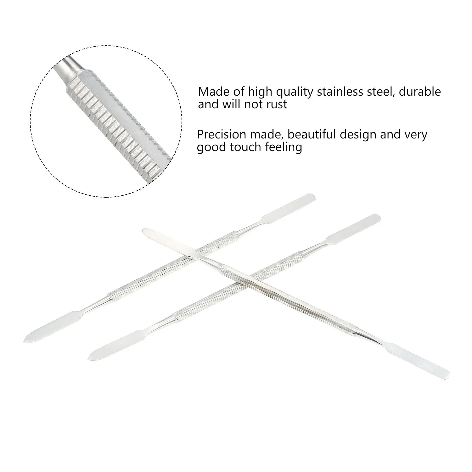 Stainless Steel Mixing Spatula Tool Spatuler Rod Dental Nail Art Makeup Foundation Eyeshadow Mixing Stick Color Tools