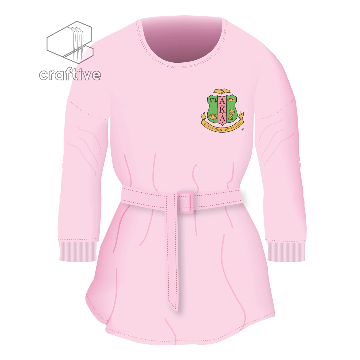 Alpha Kapa Alpha Fleece shirt with Waist belt