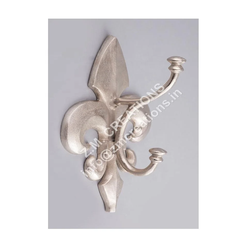 Nordic Leaf Design Aluminum Alloy Hidden Wall Hook Home Hotel Towel Coat Clothes Hook for Coat Hat Storage