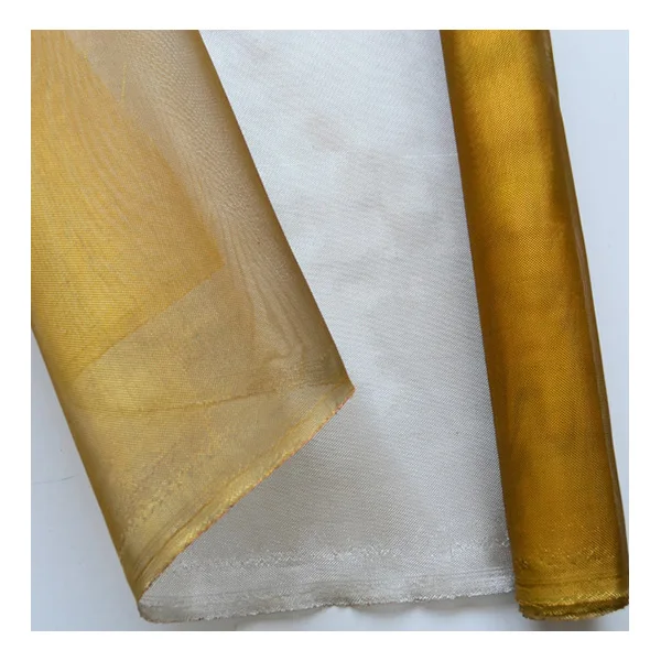 Gold sliver sparkly metallic mesh tulle fabric coated blue mesh fabric for custom, crafts and building fence