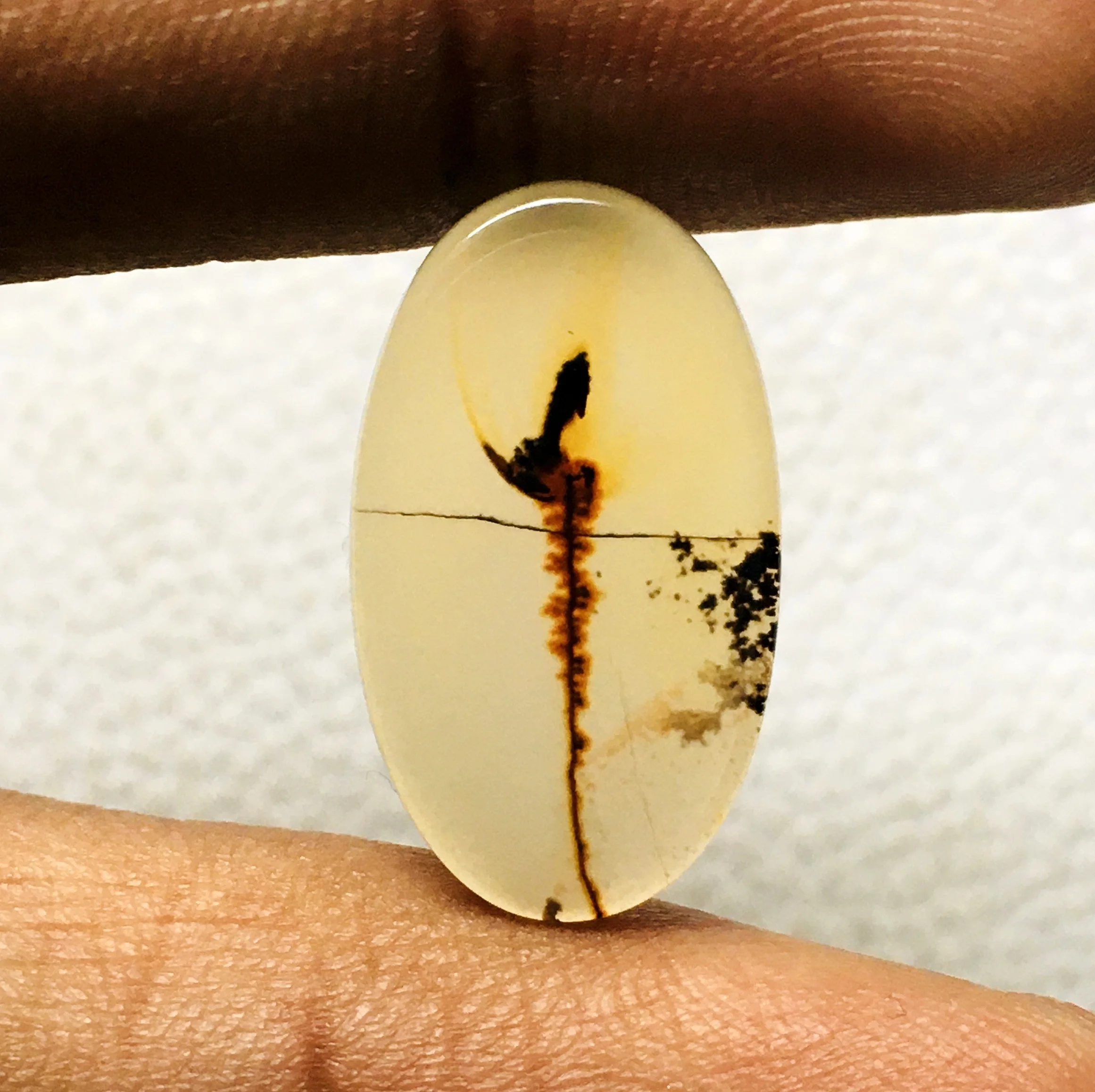 Natural Scenic Dendrite Agate Oval shape hand polished cabochon loose gemstone making jewelry pendant/ring wholesale price