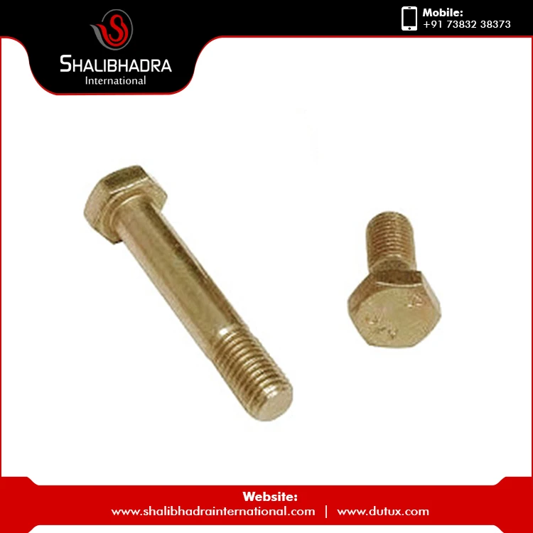 High Quality Manufacturer Brass Fasteners Hex Bolt with Nickel Platted At Low Price