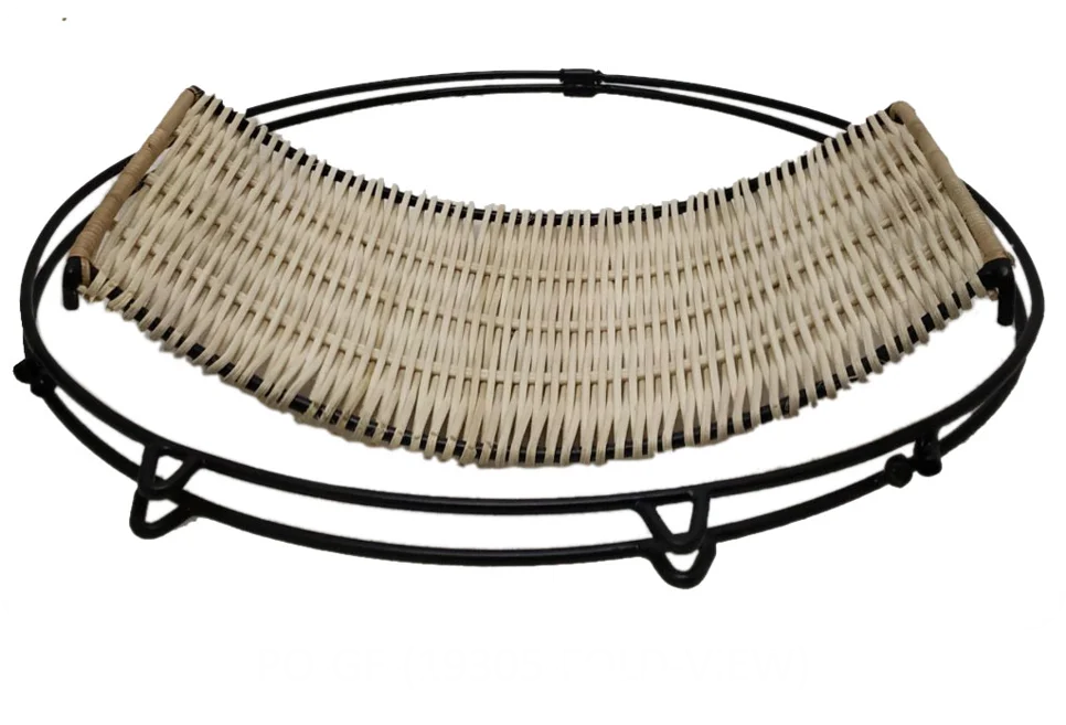 New Design Metal and Rattan Wire Mesh Magazine Holder ,metal mesh magazine rack, magazine stand