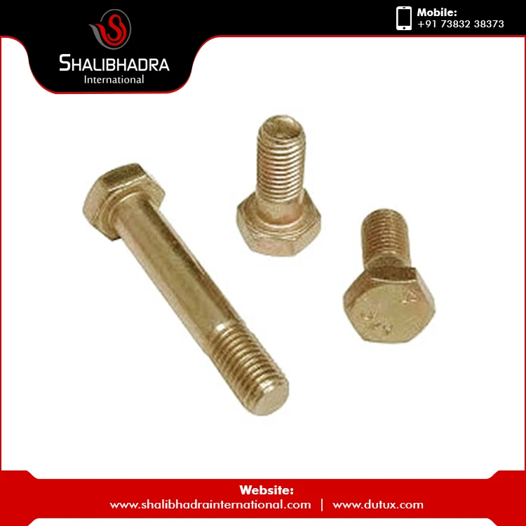 High Quality Manufacturer Brass Fasteners Hex Bolt with Nickel Platted At Low Price