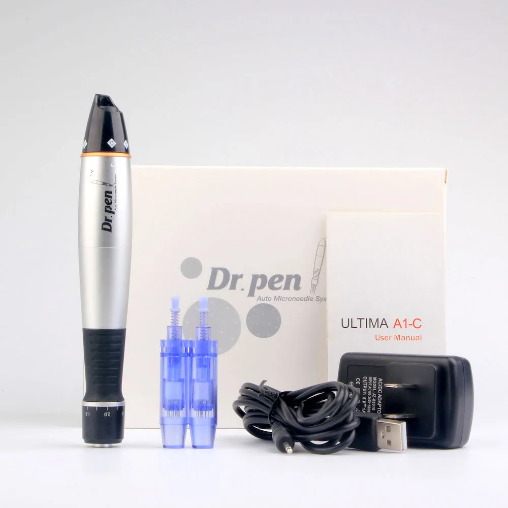 Микроигольчатая ручка для штампов Ultima A1C с 2 картриджами с 12 иглами Dr.Pen