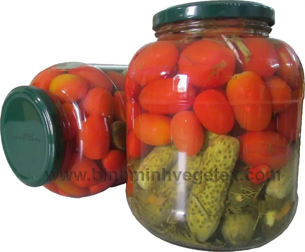 
CANNED PICKLED CUCUMBER ASSORTED CHERRY TOMATOES 1500ml 