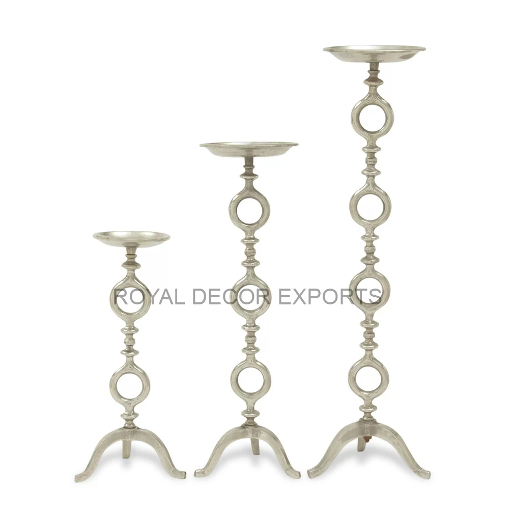 Indoor Decorative Pillars Elegant Party Decorations Aluminum Candle Holders Table Centerpieces Decorative Pillar For Balcony