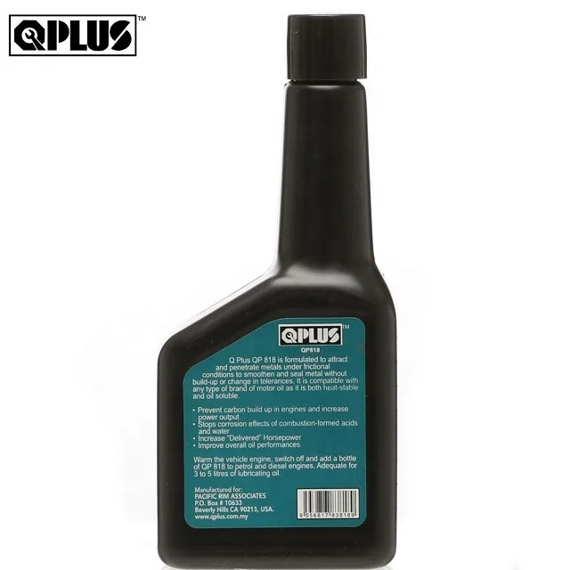 Recommended Malaysia Car Accessories Exporter QPLUS QP818 ENGINE BOOSTER (100ml) It Helps to Improve Overall Oil Performance