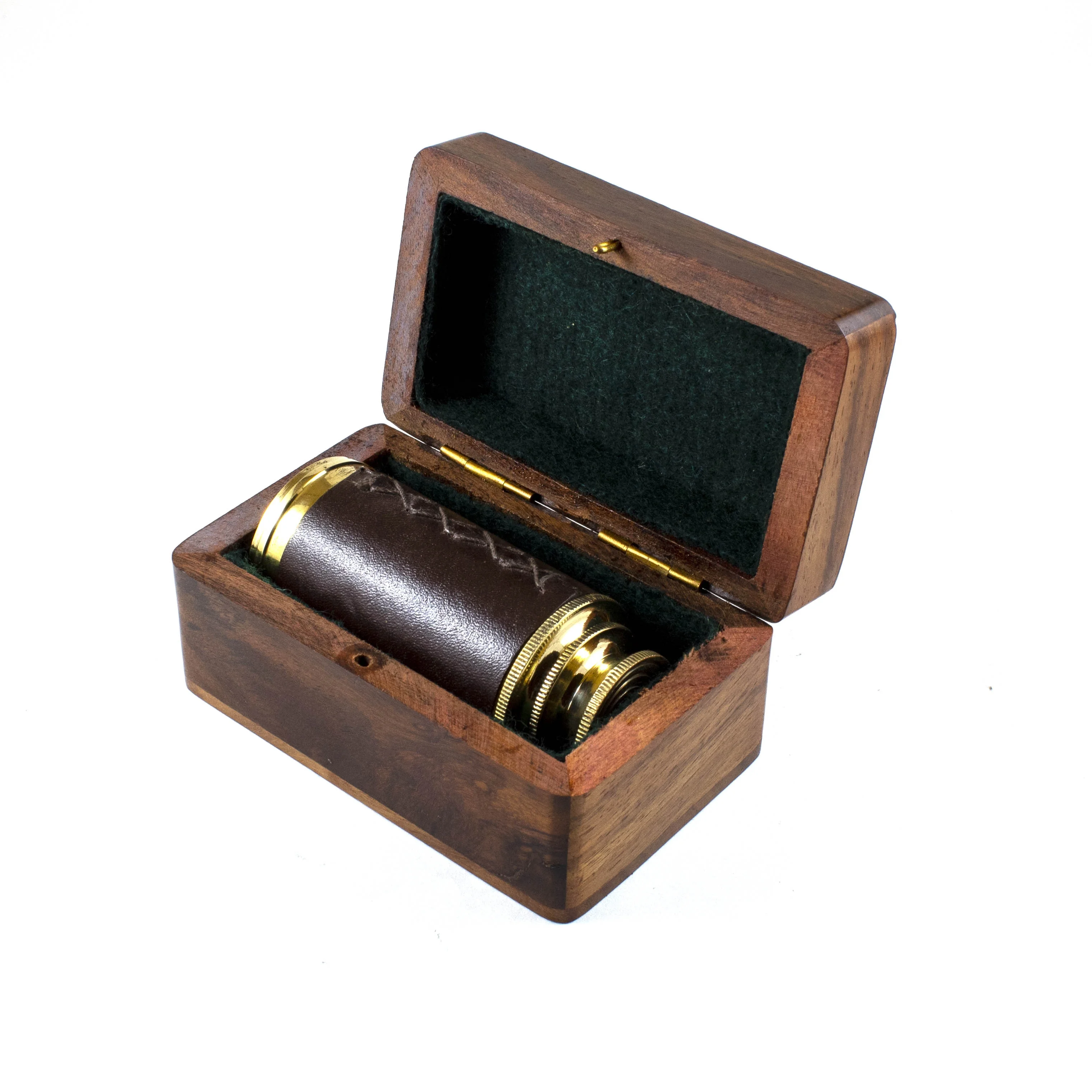 brass antique style classic decor monocular nautical telescope wooden box SAINT421