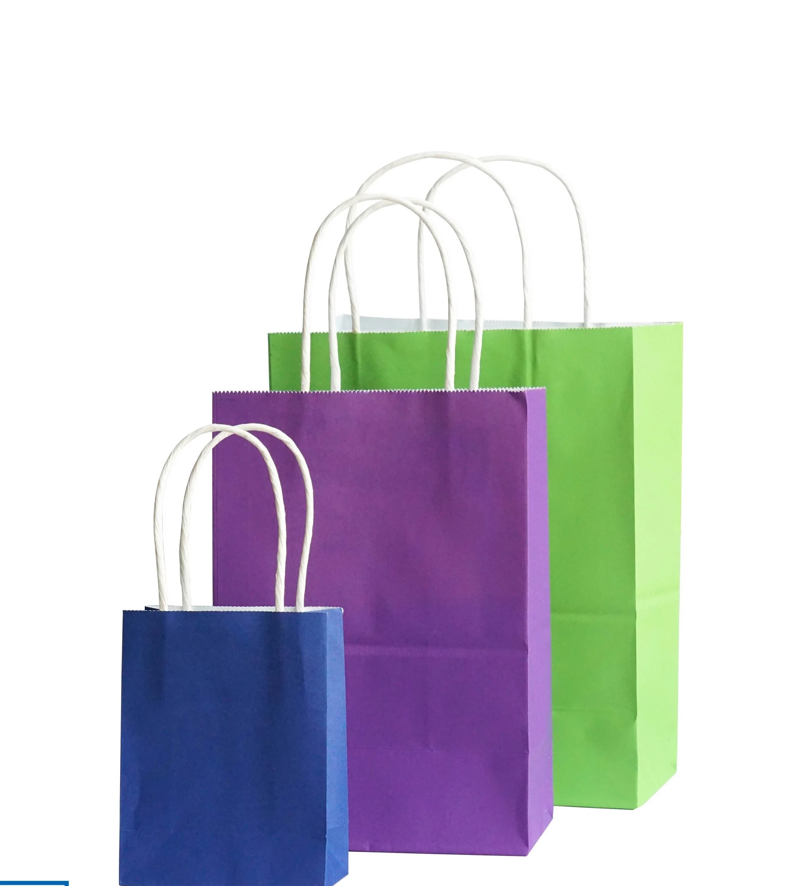 Colorful twisted Handle Paper Bags for Shopping