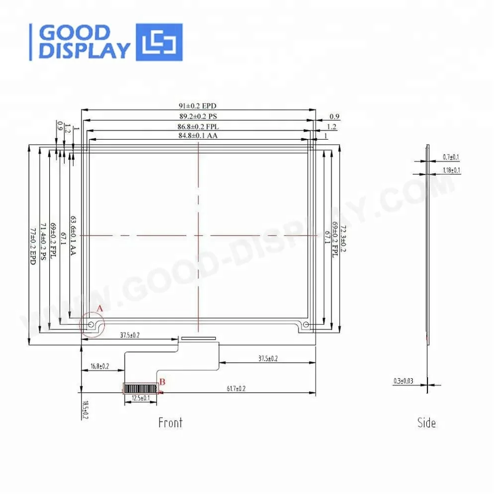  E-ink raspberry epd дисплей epaper 4 2 дюйма GDEW042T2 e-paper электронная этикетка