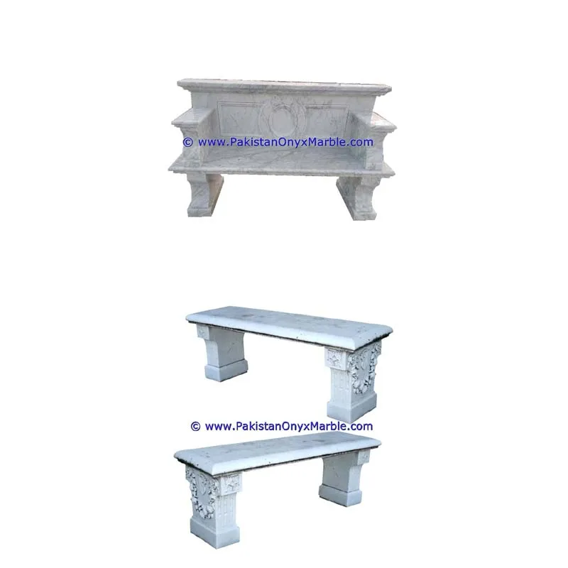 Уникальные садовые мраморные скамейки, стол из натурального камня, садовая мебель ручной работы, уличный белый каррарский мрамор