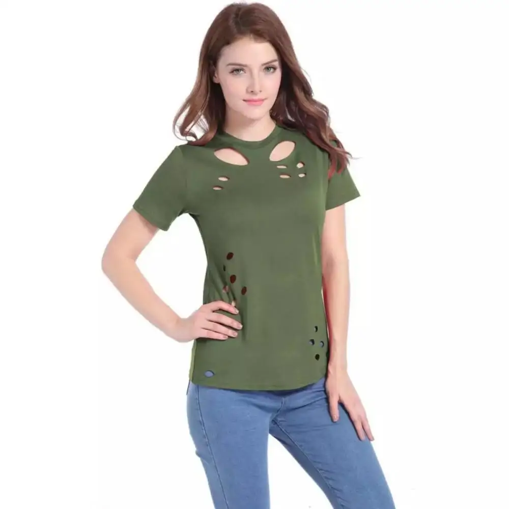 New Solid Color Crop Stylish neck t-shirt top t-shirt women short sleeve O neck casual shirt tops Collection from Bangladesh