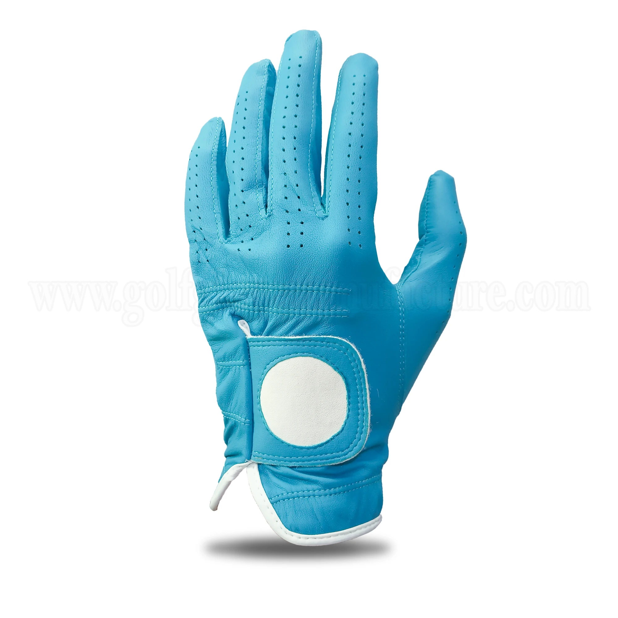 High quality golf glove  full leather green colored