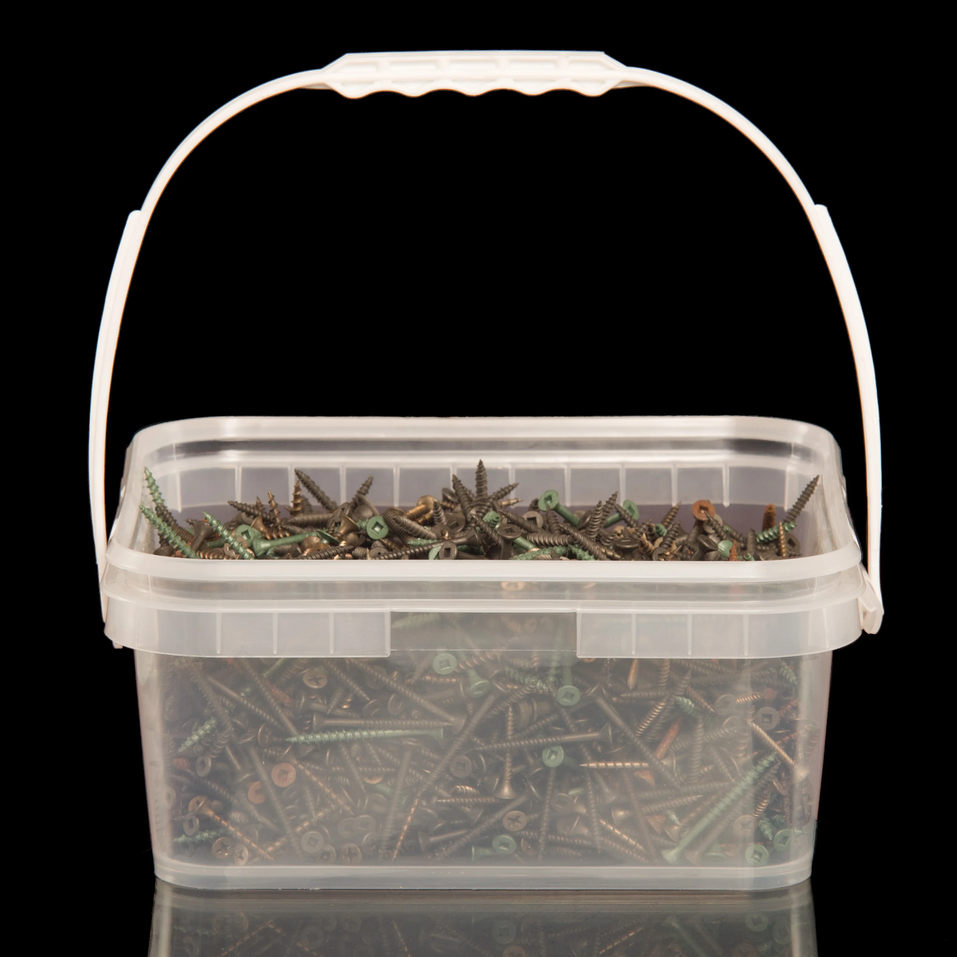 High Strength PP square bucket for screws