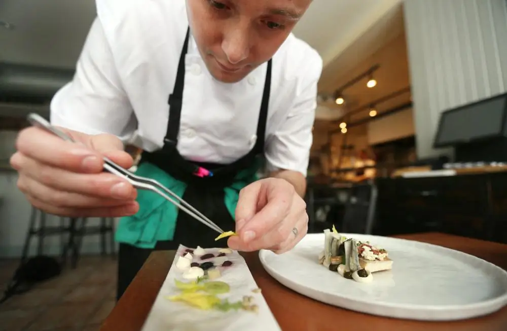 
Culinary Tweezer, Stainless Steel Precision Tongs with Offset Fine Tip 