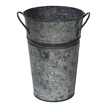 GOOD QUALITY GARDEN FLOWER BUCKET HOME & GARDEN DECORATIVE IRON PAIL HANDMADE DESIGN FLOWER BUCKET