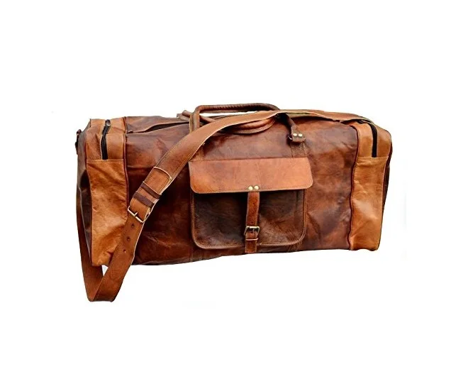 Hot Selling Genuine Leather Duffel Travel Duffle Gym Sports Overnight Weekender Bag For Sale At Cheap Price
