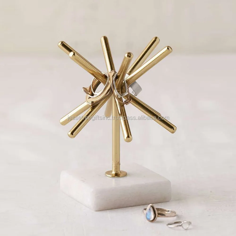 Modern Style Metal Sheet Ring Holder With Three Tone Good Powder Coating Finishing Flower Shape Set Of Three For Organization