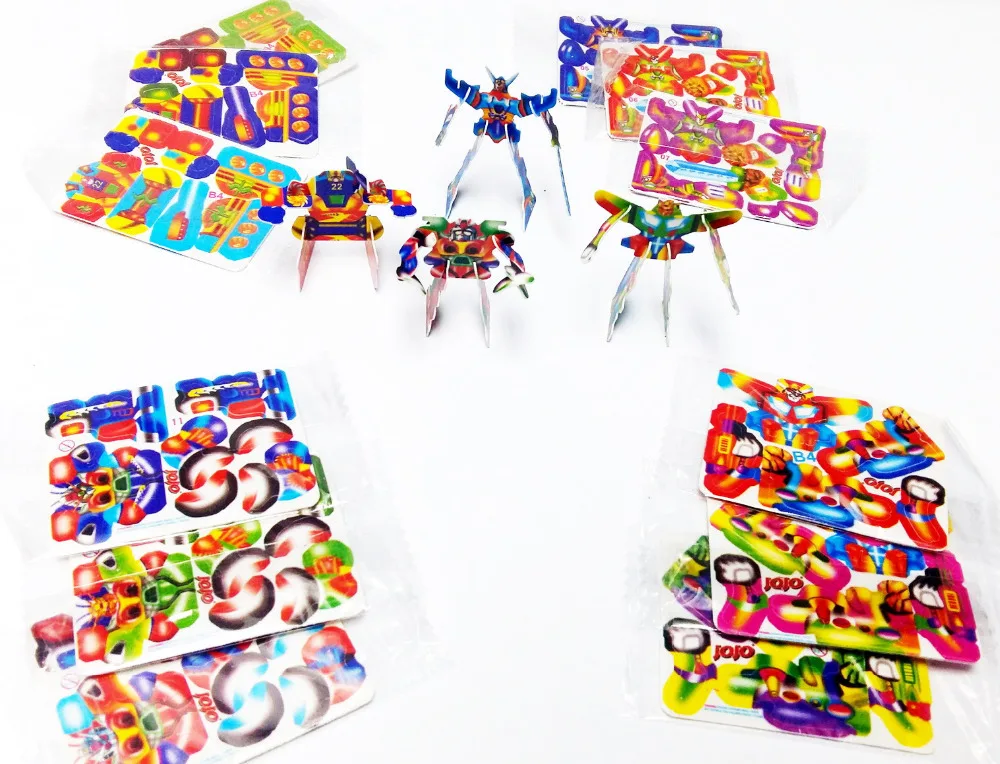 MINI 4-5cm PUZZLE 3D CARDS Birthday PARTY Favors TOYS ASSEMBLE FIGURE assorted random design Pinata Bag Filler Loot Gag School