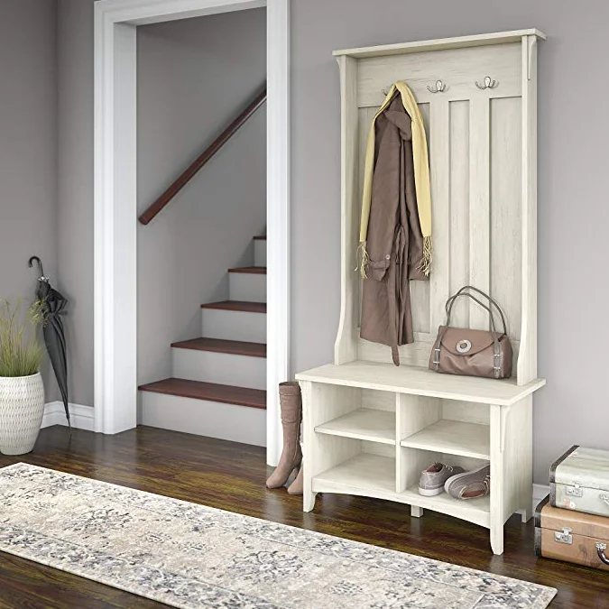 
Hallway Furniture with Storage Bench in Antique White 