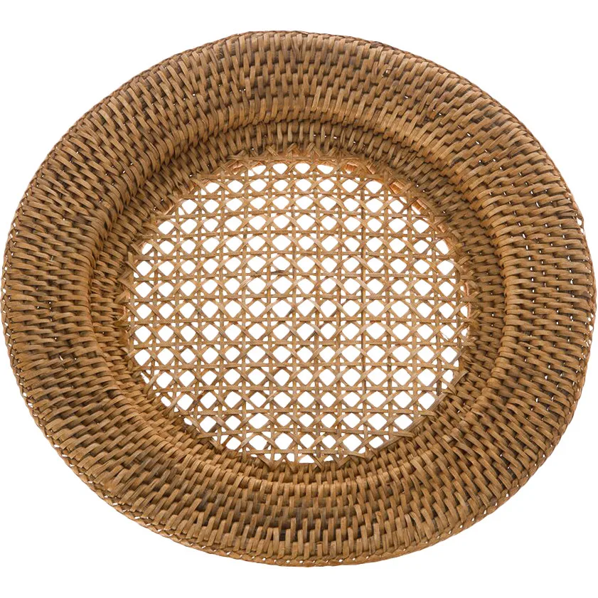 2019 best selling cheap bamboo disposable gold charger plate