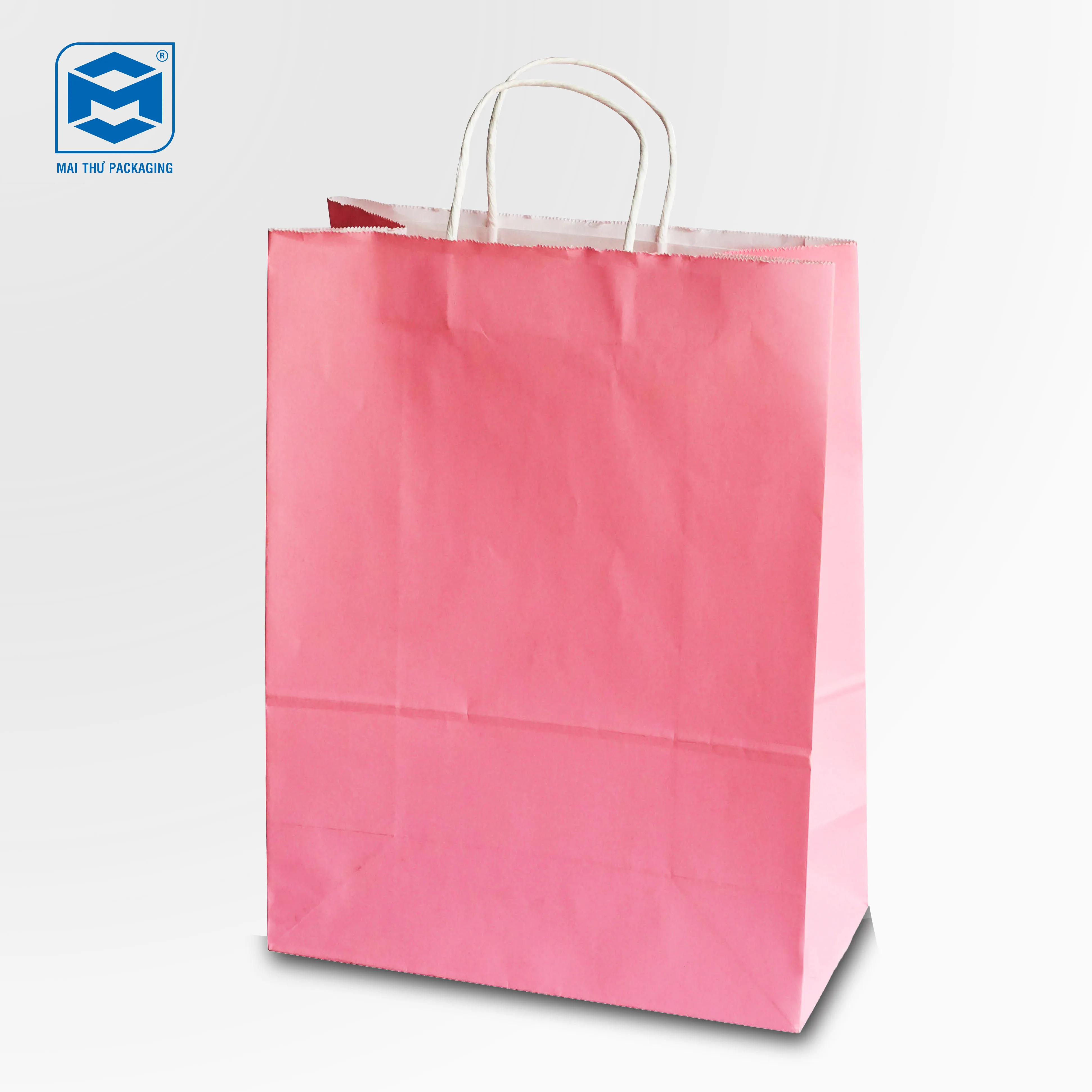 Colorful twisted Handle Paper Bags for Shopping