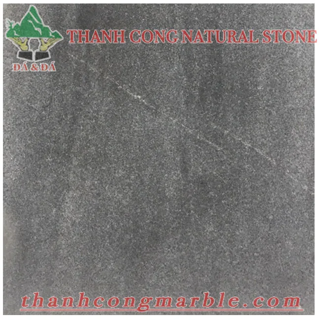 Vietnam Blue Stone Honed Tiles - Semi Polished Surface Natural Stone Color - Dark Sparkle Grey