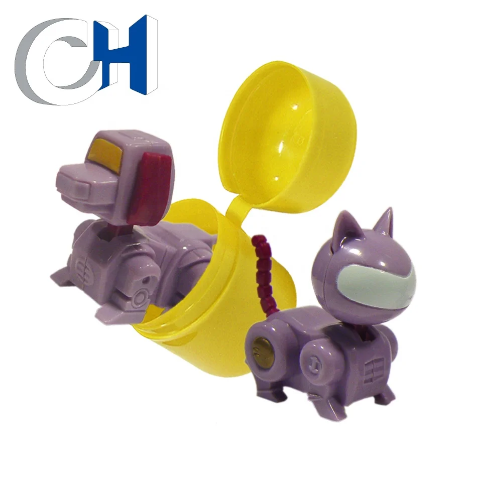 High quality funny yellow PP animal capsule toy