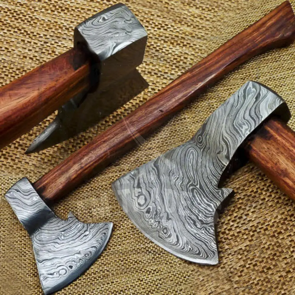 Custom HandMade Damascus Steel Axe DT-18-SK1003