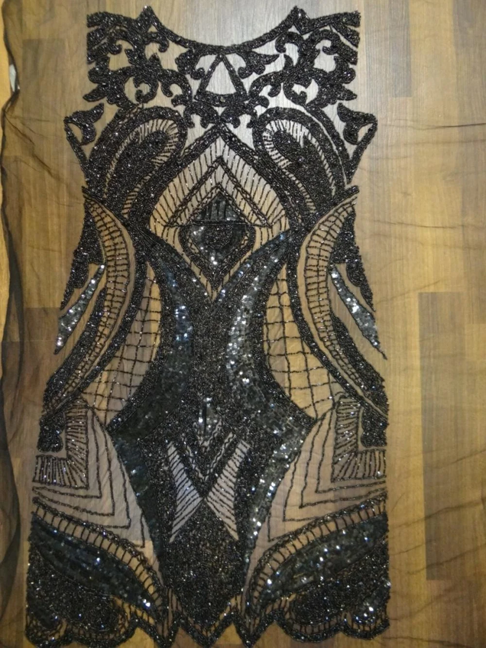 Hand embroidery designs Bead and sequin embroidery motif cross patches