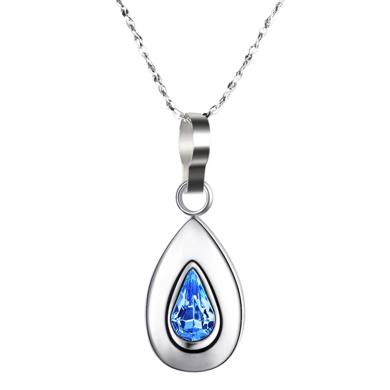 D019 magnetic negative ion tourmaline power scalar quantum water drop pendant necklaces lady jewelry