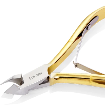 NGHIA Superb N-118 Hard Steel Gold Plated Export Cuticle Nipper