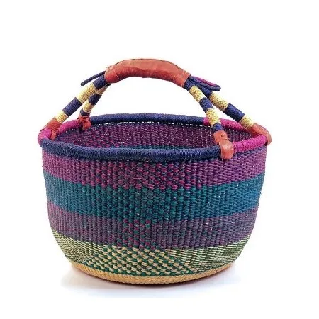 Woven basket belly storage seagrass hanging crafts straw material wholesale Color Feature Eco Material Origin Type Size Friendly