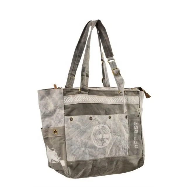 Wholesale Eco Recycled Grocery Heavy Thick Duty Market Custom Printed Logo Big Size Cotton Shopping Canvas Tote Bag