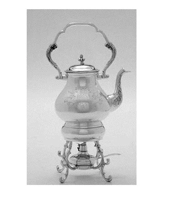 Silver Plated Tea Kettle with burner