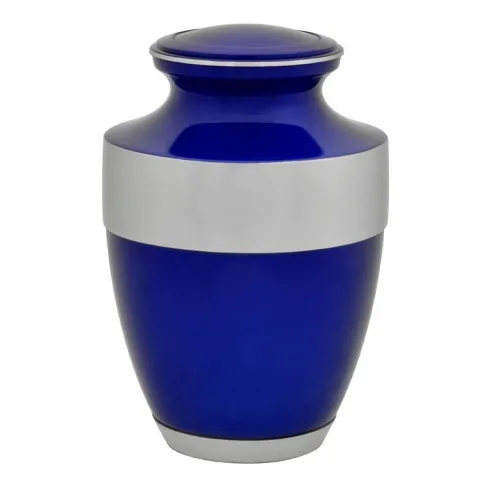 Navy Blue Brass Urn New For Home Decor Shiny Navy Funeral Cremation Urn with ...