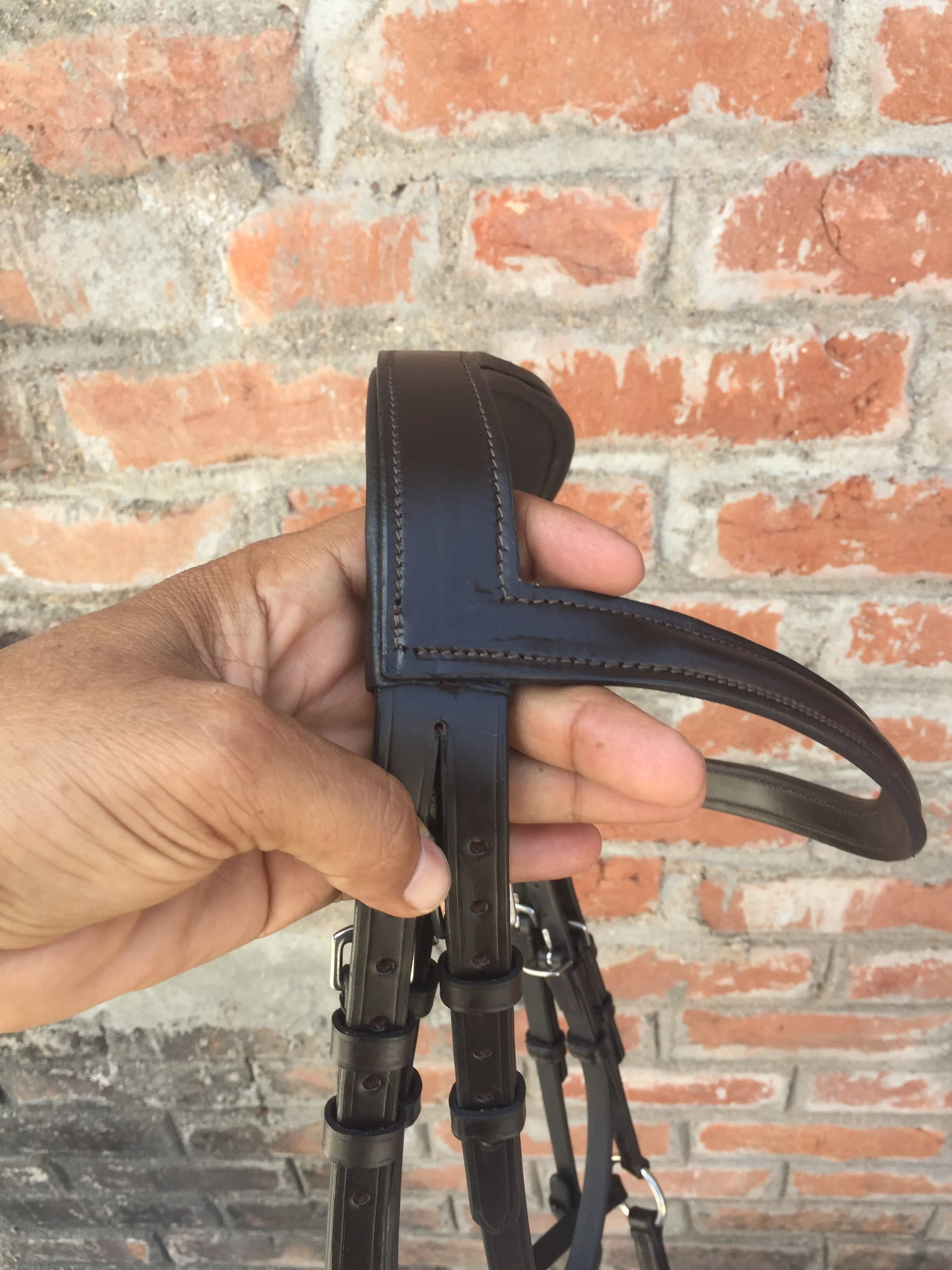 Anatomic Dressage Noseband Snaffle Bridle /Black Full Anatomical Flash Bridle/Anatomically shaped dressage snaffle bridle