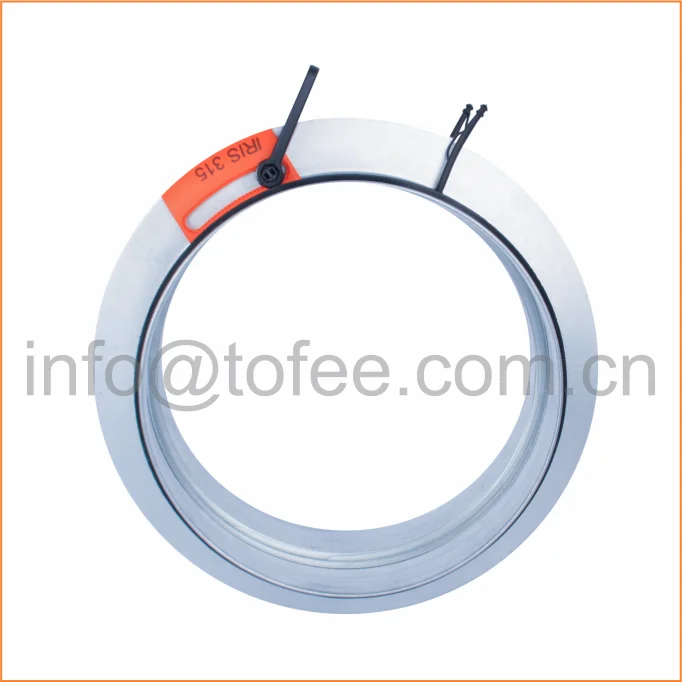 Silver stainless steel 316L volume control damper