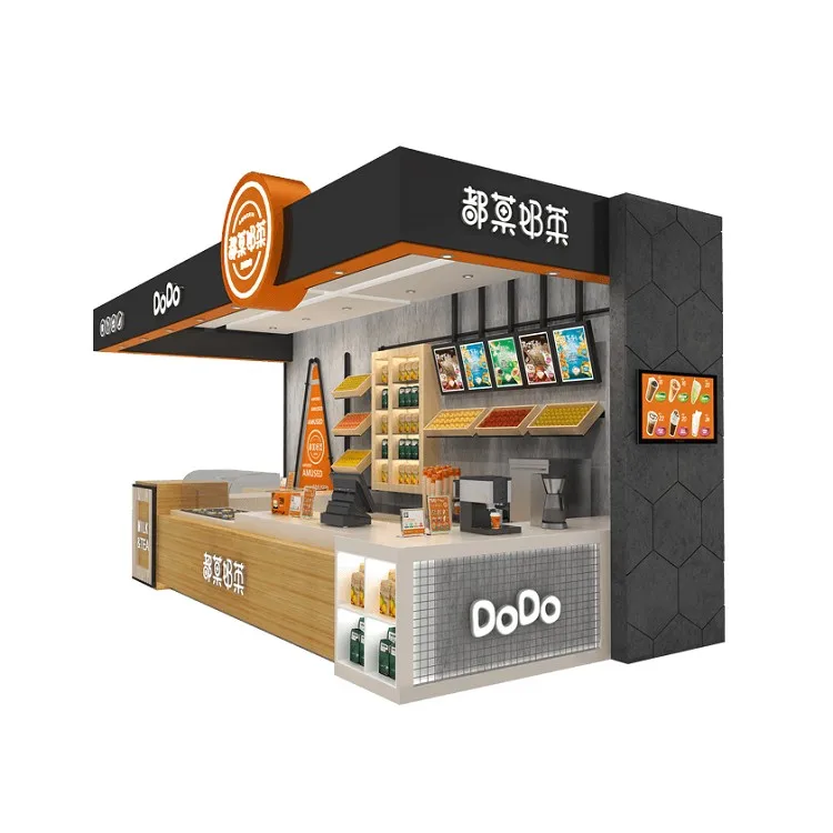 Most popular customized bubble tea bar kiosk &  fresh juice kiosk design for sale (62004745420)