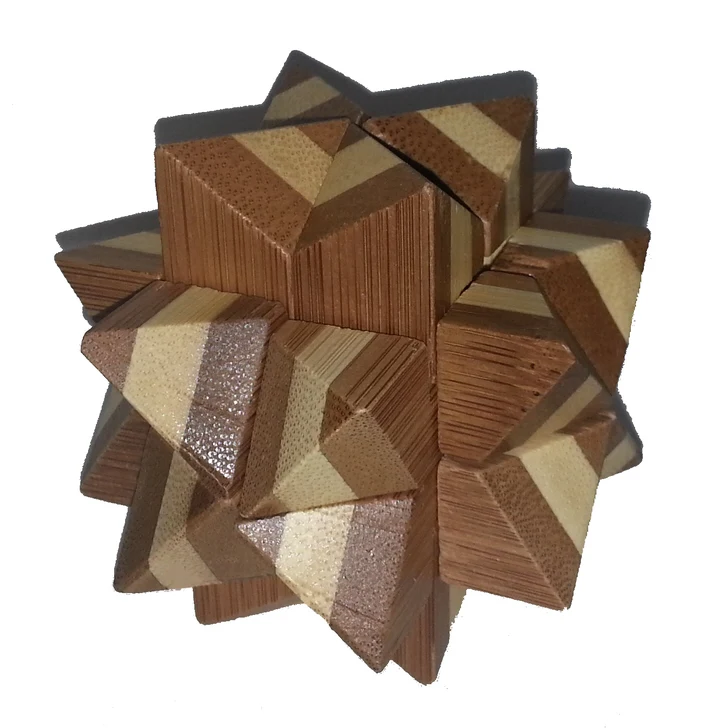 
Large super 3d magic wooden cube brain teasers best star puzzle 