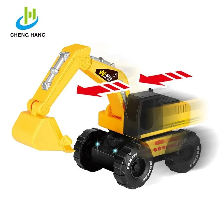 1:12 plastic model educational toys mini  Excavator  Construction Truck toy push car