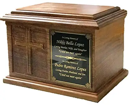 
High quality wooden urns carving box for ashes or cremation 