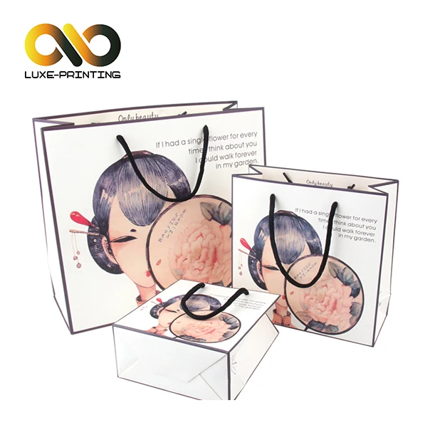 Экологическая дружественная печать на заказ белая хозяйственная сумка из крафт-бумаги с лентой