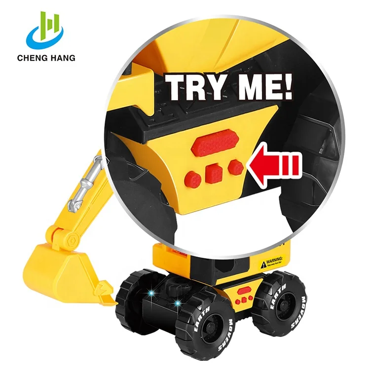 1:12 plastic model educational toys mini  Excavator  Construction Truck toy push car